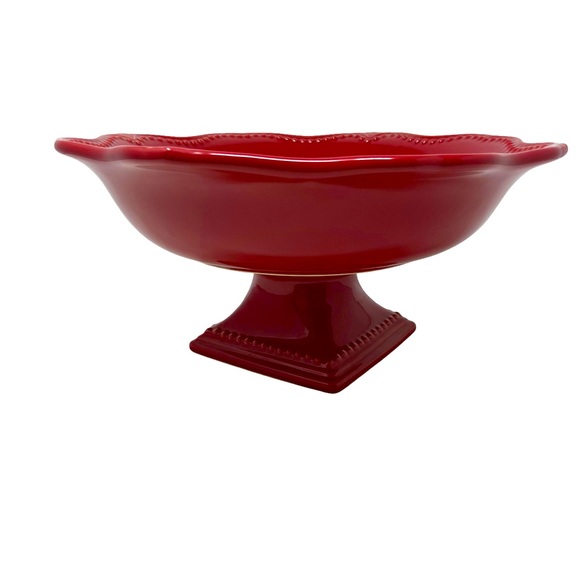 Princess House Dining Princess House Pavillion Berry Red Footed